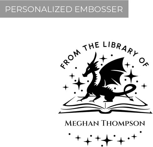 Custom Book Embosser/Personalized Book Embosser Label Maker / 1 5/8" Floral Raised Impression/from The Library of Custom Stamp Seal in Saudi Arabia