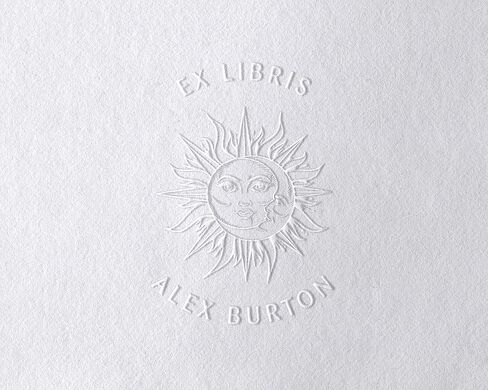 Personalized Embosser Book Stamp - From the Library of | Book Embosser | Custom Embosser Stamp | Ex Libris Embosser | personalized embosser | Celestial Design 1 5/8" x 1 5/8" in Saudi Arabia