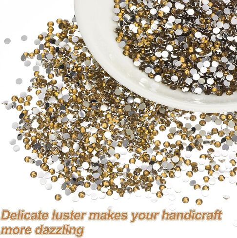 uxcell 1500pcs Flatback Rhinestones Resin, SS30 6mm Resin Rhinestones Bulk Round Shine Gems with Pickup Tools for DIY Nail Art Tumblers Mugs Clothes, Black in Saudi Arabia