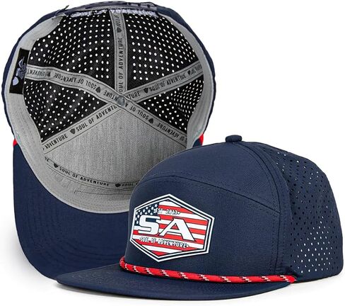 S A Performance Snapback Hat, Flat Bill Baseball Cap | Blue | Alpine Digi in Saudi Arabia