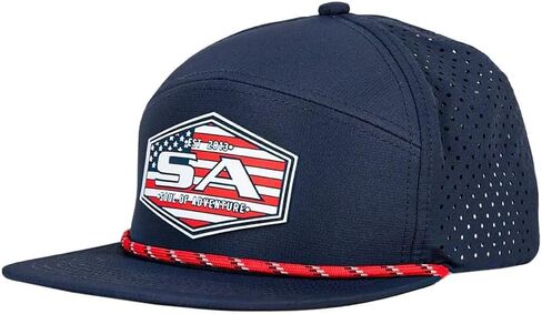 S A Performance Snapback Hat, Flat Bill Baseball Cap | Blue | Alpine Digi in Saudi Arabia