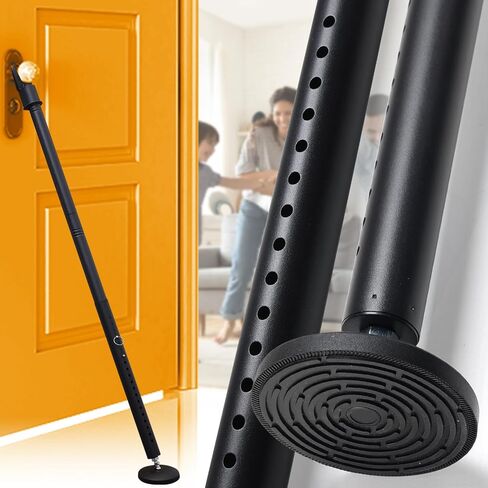600LB Door Barricade Security bar- 24.5-50.7'’ Adjustable Door Stopper Stick for Front,Home,Apartment,Hotel,Heavy Duty Safety Lock Blocker Jammer-Women,Traveler Must Have in Kuwait