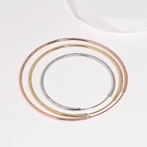 Meissa 1.7mm الفضة الاسترليني أقراط كبيرة للنساء الفتيات كبيرات حلقة الذهب ذات الأقراط خفيفة الوزن دائرة رقيقة ، 2 بوصة ، الذهب in Saudi Arabia