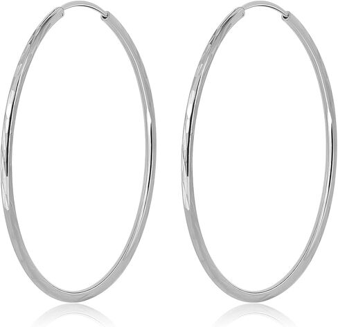 Meissa 1.7mm الفضة الاسترليني أقراط كبيرة للنساء الفتيات كبيرات حلقة الذهب ذات الأقراط خفيفة الوزن دائرة رقيقة ، 2 بوصة ، الذهب in Saudi Arabia