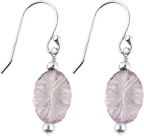 Genuine Lemon Quartz Gemstone Dainty Earrings, Carved Coin Studs, Handmade Bohemian Jewelry, Healing Crystals Silver Earrings, Elegant Earrings for Women & Girls in Saudi Arabia