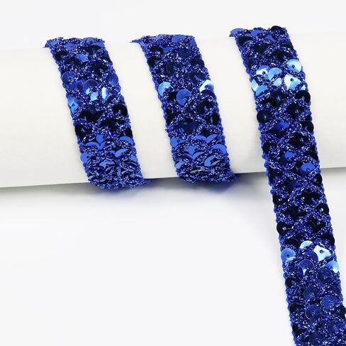12 - Yard - Long White Sequin Ribbon Trim, Measuring 22mm (0.86 inches) in Width. Ideal for Sewing Projects, DIY Crafts, Costume Making, and Home Decoration. (White) in Saudi Arabia