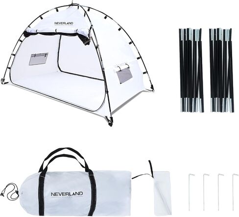 NEVERLAND Protable Paint Booth Tent - 10x6x6.2 ft Large Spray Paint Tent with Front and Rear Doors, Two Air Vent and Windproof Hooks Paint Booth for DIY Hobby Tool Spray Paint Shelter(White) in Saudi Arabia