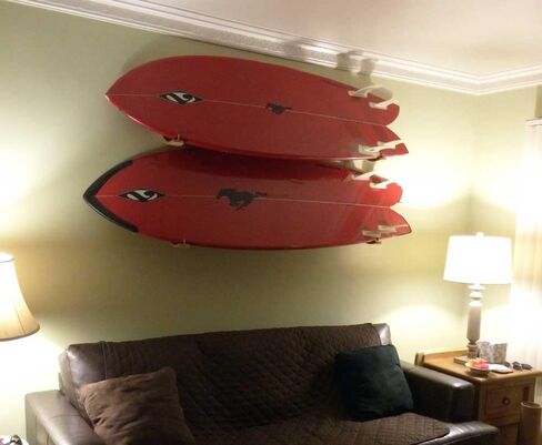Hawaiian Gun Rack Surfboard Wall Rack - Blonde in Kuwait