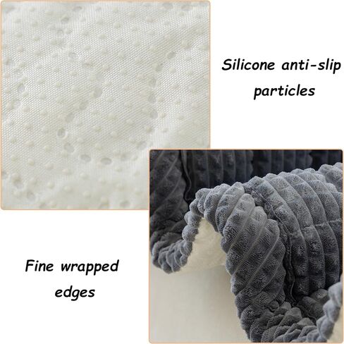 Couch Cover for Dogs Washable, Fuzzy Pet Cover for Sofa, Covers for 3 Cushion Couch Pet Friendly, Non Slip Dog Bed Mat Blanket (White, 27.6x59.06 inch) in Kuwait