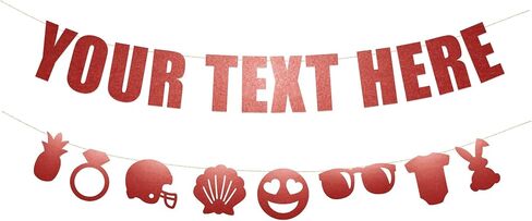 Your Text Here banner - Funny Rude Customize Your Party Banner Signs | Custom Party Banner | Custom Text/Phrase Banner | Make Your Own Banner Sign | StringItBanners (Gold Metallic) in Saudi Arabia