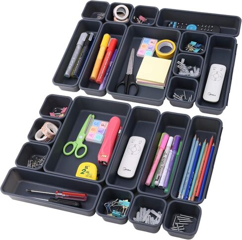 42 حزمة أدوات مربع مربع أدوات أدوات الفواصل ، الأدوات المتداول خزانة خزانة الخزانة Workbench Desker منظمة وتخزين للأجهزة ، قطع الغيار ، البراغي ، المكسرات ، أدوات صغيرة منظمة (رمادية داكنة) in Kuwait