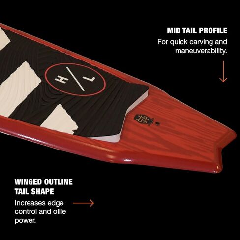 Hyperlite Landlock Wakesurf Board - لوح Wakesurf ذو نمط Longboard المتسامح - مثالي للمبتدئين والراكبين المتوسطين أو لجلسة ركوب الأمواج الأولى - 5 أقدام و9 بوصات in Kuwait
