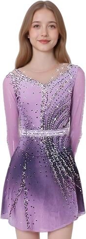 Handmade Ice Figure Skating Dress Women Girls Skate Competition Custumes Performance in Saudi Arabia