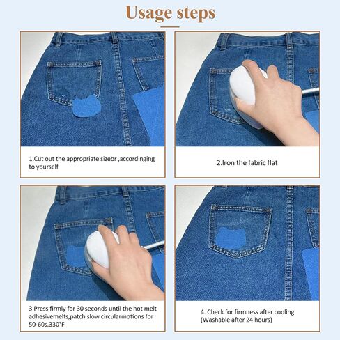 Patches for Cloth, Iron on Sewing Repair Jeans, Inside & Outside Strongest Clothing, Decorating,Crafting, Embellishment, 3.7" by 4.9" (Dark and Light Blue) in Saudi Arabia