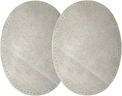 -2 Sew-on Large Natural Suede Leather Elbow Patches Size 4.75 in x 6.5 in w/Perforated Edges for Easy Sewing - (Brown) in Saudi Arabia