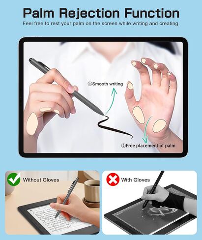 EMR Stylus Compatible with Remarkable 2, Replacement Digital Pen with Eraser, 4096 Pressure Levels, Palm Rejection, Tilt Support, for Remarkable/Samsung/Wacom/Onyx EMR Devices-with 5 Pen Tips in Kuwait