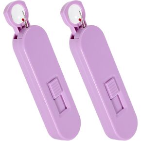 2Pcs Magnified Seam Ripper Quilting Sewing Supplies Stitch Ripper Thread Remover with Magnifier for Needlework Patterns, Sewing Quilting Essentials (Purple)