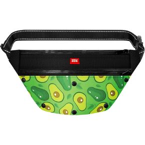 WAUDOG Textile Waist Bag for Feed and Accessories, Pattern Avocado, Size 33 * 17 * 10 cm Dog Treat Pouches