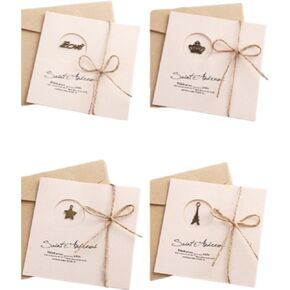 4-Pack All-Occasion Greeting Cards Set for Birthday, Baby Shower, Wedding, Thank You, Sympathy & Thinking of You - Elegant Boxed Blank Cards with Envelopes, Perfect for Adults’ Sentiments