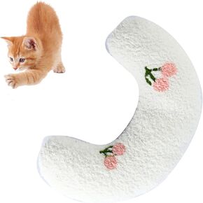 Little Pillow for Cats, Calming Dog Pillows Half Donut Dog Cutated Calming Pillow Cozy Cat Bed Pillow Cute Rabbit Pillows Soft Fluffy U-Shaped Pillow for Pet Sleeping Improve Joint Relief, White