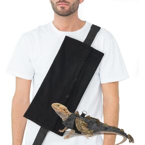 حامل التنين الملتحي وتسخير مجموعة ، Beardie Leash ، Lizard القابلة للتعديل حقيبة حبال تسخير ، الزواحف ملحقات حقيبة ظهر للحيوانات الأليفة (أسود) in Kuwait