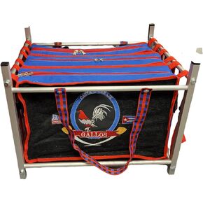 TRANSPORTE MALETA CARGADOR GALPONERAS para GALLOS(Triple) ALUMINIO Rooster Carrier CAGE…