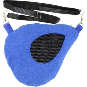 Exotic Nutrition Teardrop Carry Pouch (Grey) - Small Animal Fleece Bonding Pouch - for Sugar Gliders, Hamsters, Gerbils, Mice, Degus & Other Small Pets