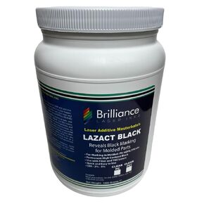 Lazact Black - Laser Activated Additive for Molded Plastic Parts - Reveals Black Permanent Marking with Fiber Laser, YAG Laser - 1 KG - Prints Black on Colored Plastic Surface