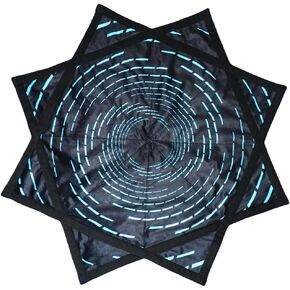 Flowstar Beginners Flow Star Spinning Cloth Easy to Rotate Sided Print Double Stitched Flow Toy Fingertip Rotating Flow Toy Dapo Star Blue (Style-7)