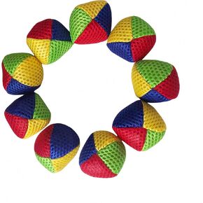 Juggling Balls Professional Set of 6 Available - Juggle Balls for Kids Beginners, Adults - 2 Layers of Net 4 Panels Carry Case(Blue,Yellow,Green,Red)