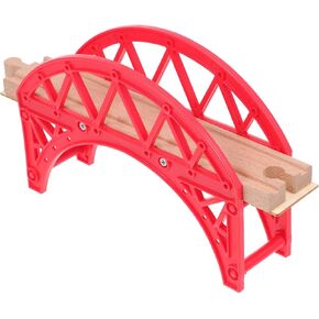 1Pc Red Arch Bridge Accessory for Train Track Model Simulated Bridge for Construction Creative Playset for Boys and Enhances Imagination and Communication Skills
