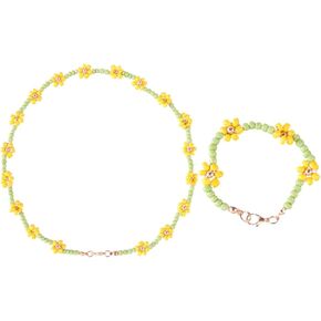 GALPADA 2Pcs Acrylic Bead Bracelet and Necklace Kit Jewelry for Parties Dress Up and Daily Wear for School Rewards and Themed Events