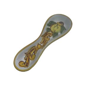 Ceramic Spoon Rest - Lemon spoon rest, Pottery from the AmalfiCoast, Lemon Decor, Ceramic Spoon Rest, Pottery from Italy, Made in Italy Pottery, Dishwasher and Microwave Safe