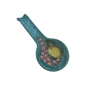 Ceramic Spoon Rest - Italian Large Spoon Rest, Made on the AmalfiCoast, Lemon Spoon Rest, Ceramic Houseware, Made in Italy Pottery, Dishwasher and Microwave Safe