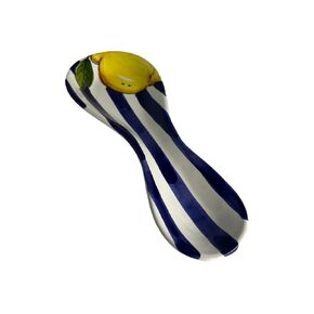 Ceramic Spoon Rest - Italian Spoon Rest, Made on the AmalfiCoast, Lemon Spoon Rest, Ceramic Houseware, Made in Italy Pottery, Dishwasher and Microwave Safe