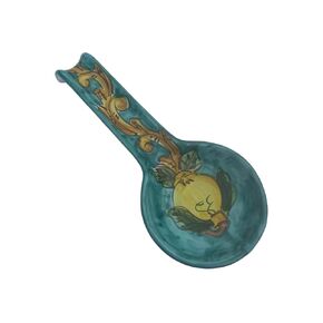 Ceramic Spoon Rest - Italian Large Spoon Rest, Made on the AmalfiCoast, Lemon Spoon Rest, Ceramic Houseware, Made in Italy Pottery, Dishwasher and Microwave Safe