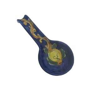 Ceramic Spoon Rest - Italian Large Spoon Rest, Made on the AmalfiCoast, Lemon Spoon Rest, Ceramic Houseware, Made in Italy Pottery, Dishwasher and Microwave Safe