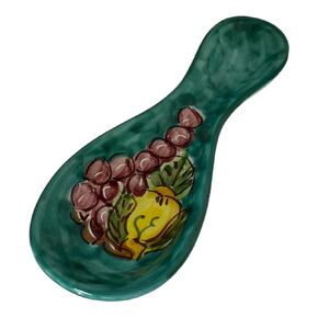 Ceramic Spoon Rest - Italian Large Spoon Rest, Made on the AmalfiCoast, Lemon Spoon Rest, Ceramic Houseware, Made in Italy Pottery, Dishwasher and Microwave Safe