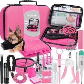 Pet First Aid Kit for Dogs - Pet Emergency Kit for Camping Hiking Traveling Hunting and Sports (Green)