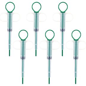 6 Pcs Pet Pill Plunger Popper for Small Cats Dogs Soft Tip Medicine Feeder Puppy Tablet Feeder for Feeding Accessories Liquid Medical Feeding Tool with Syringe Pusher for Small Animals