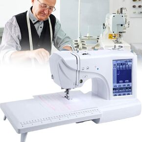 Automatic Sewing Machine Electric Embroidery Machine 96Built-in Designs DIY Embroidery Tool, with 4" x 9.2" Embroidery Area and LCD Touch Screen