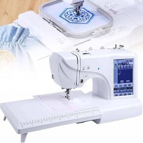 Automatic Sewing Machine Electric Embroidery Machine 96Built-in Designs with 4" x 9.2" Embroidery Area, 7 Inch LCD Touch Screen for Home Decoration, Clothing Sewing Made Easy