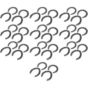 ZJchao Horseshoes, 10 Pairs Forging Q235 Steel Horseshoe Kit Training Horse Racing Riding Accessory Horse Shoes Decor for, Crafts, Decorations and Backyard Games