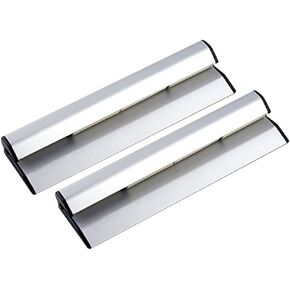 Hangman Clip-It Strip Magnetic Note and Paper Holder 12-Inch, Aluminum (CSA-12) | Pack of 2
