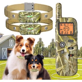 Wireless Dog Fence System for 2 Dogs Electric Fences for Dogs Training Collar with Remote 856 Acre Shock Collar for Dogs Ultrasonic Trainer Waterproof Outdoor Safe Pet System with 2 Collars