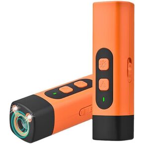 Dog Bark Deterrent Stop Barking Device Convertible Ultrasonic Bark Control Device with LED Flashlight - Ideal for Indoor & Outdoor