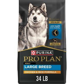 Purina Pro Plan Joint Health for Dogs, Large Breed Dog Food Dry, Shredded Blend Chicken & Rice Formula - 34 lb. Bag