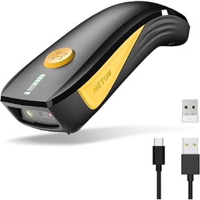 NETUM CS7501 QR Code Scanner – Upgraded Bluetooth Barcode Scanner, Mini Portable 1D & 2D Barcode Reader for Inventory Management, Cordless Image Scanner for Tablets, Android, iOS, PC, and POS Systems