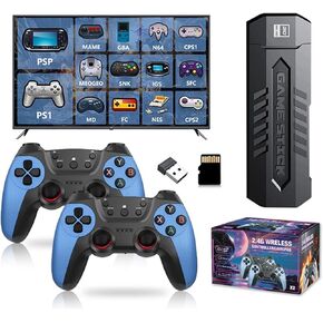 2025 New Game Stick 4K 60000+Games ، 4K Game Stick Pro ، Retro Gaming Console Build in 40،000+ 60000+Games ، Plug & Play Video Retro Gaming Stick ، ​​2.4g Wireless Retro Game Console (256g 60000+Games)