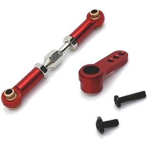 Metal 25T Servo Arm Steering Link Rod Compatible with 1/16 RC Car Upgrade Parts Accessories Compatible with H16 16207 16208 16209 16210(Blue)
